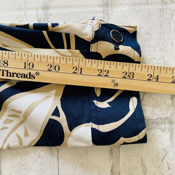 Alfred Dunner Floral Blazer Buttons Cotton Blend Stretch Jacket -Light Stain 12 - Picture 7 of 9